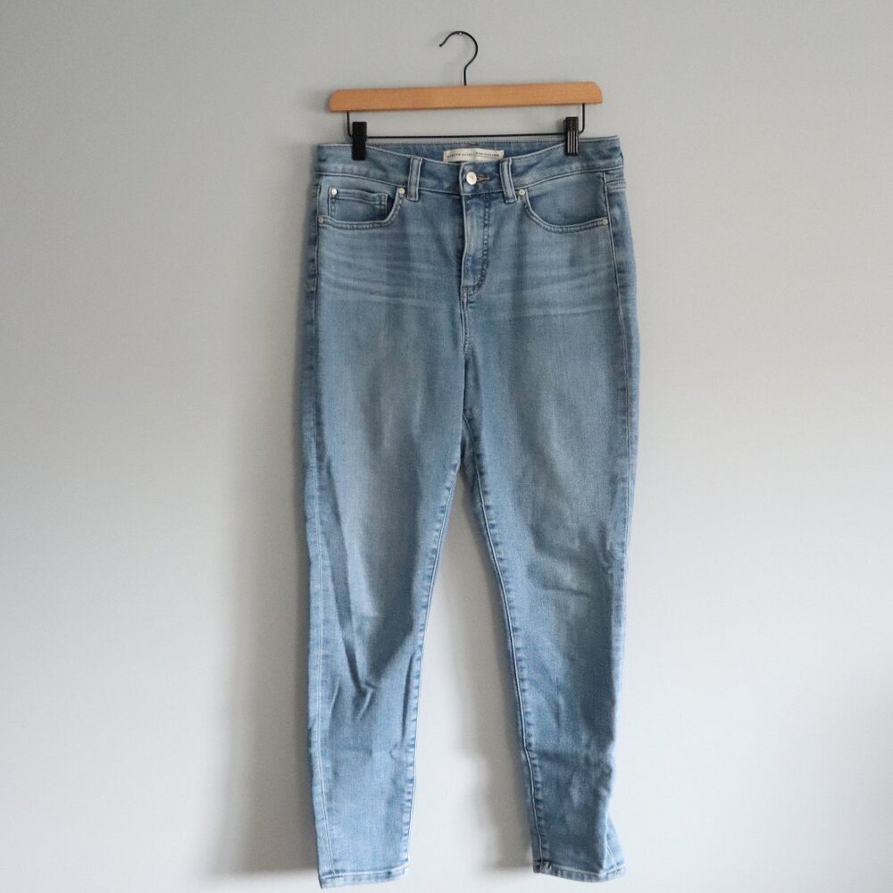 Denver Hayes Women's Blue Sz 10 Light Wash High Rise Denim Stretch Skinny Jeans‎